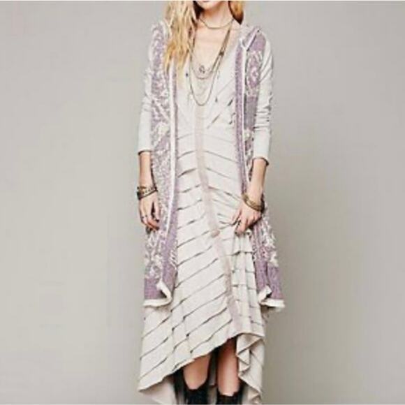 Free People White Moon Hooded Cardigan Sweater - Picture 7 of 10